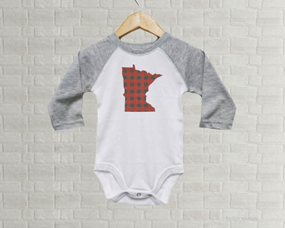 Minnesota Plaid Baby One Piece