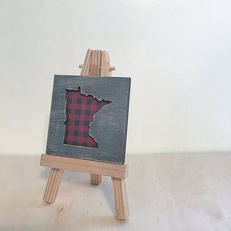 Minnesota Buffalo Plaid Art Magnet