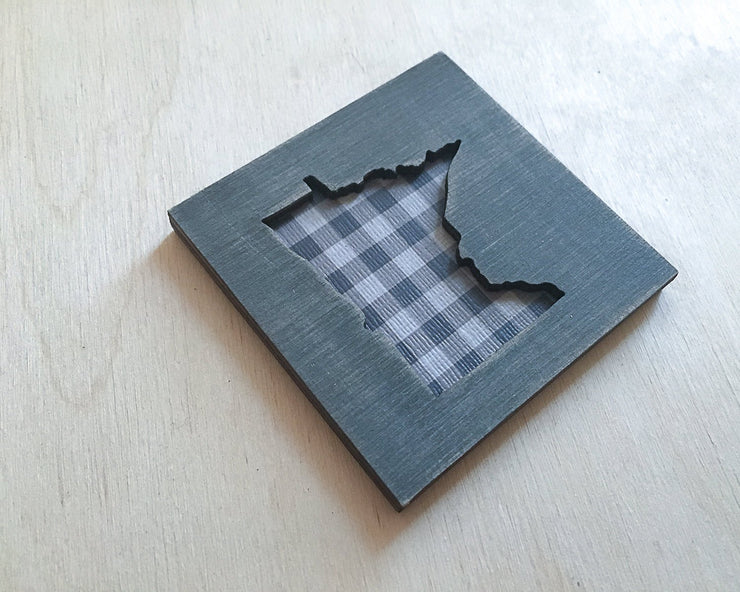 Minnesota Buffalo Plaid Art Magnet