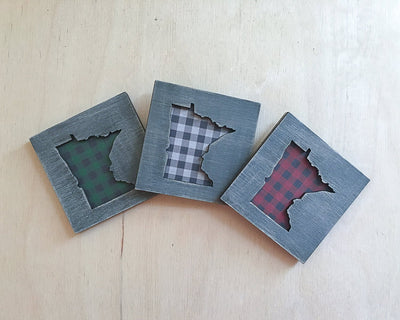 Minnesota Buffalo Plaid Art Magnet