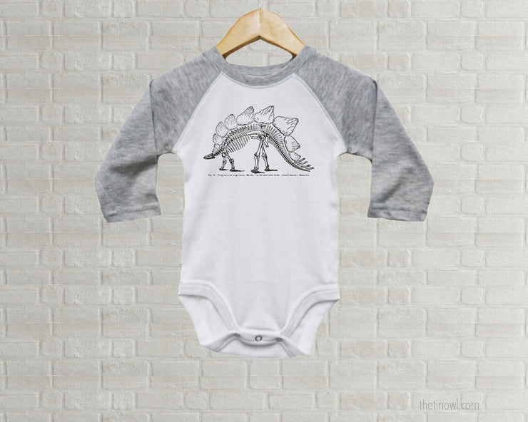 Baby Romper - Stegosaurus Skeleton