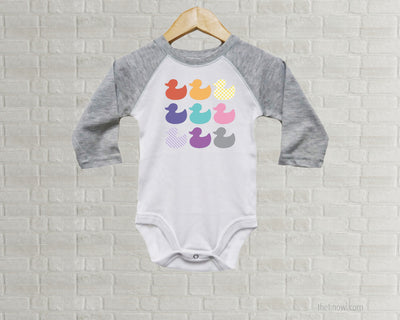 Baby Romper - Duck Duck Gray Duck