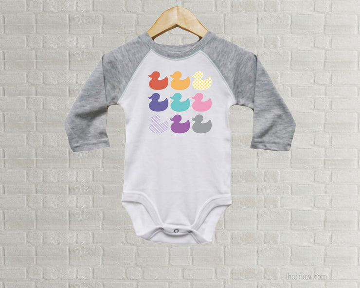 Baby Romper - Duck Duck Gray Duck