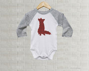 Baby Romper - Buffalo Plaid Fox