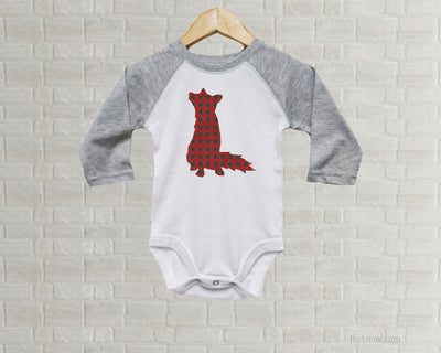 Baby Romper - Buffalo Plaid Fox