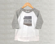 Arizona Youth Raglan T-Shirt - Vintage License Plate Art