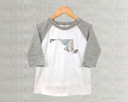 Maryland Youth Raglan T-Shirt - Vintage License Plate Art
