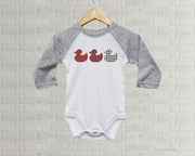 Baby Romper - Buffalo Plaid Duck Duck Gray Duck