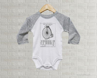 Vintage Bicycle Ad  - Baby Bodysuit Romper