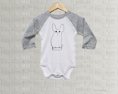 Baby Romper - Vintage Bunny Illustration