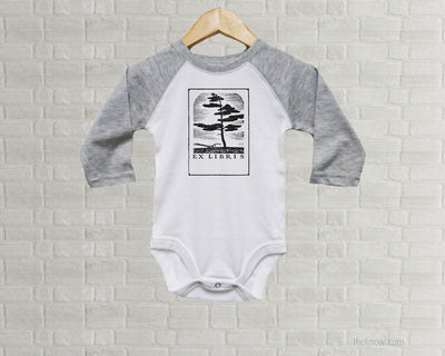 Baby Romper - Vintage Ex Libris Book Plate Illustration