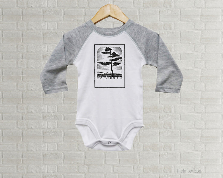 Baby Romper - Vintage Ex Libris Book Plate Illustration