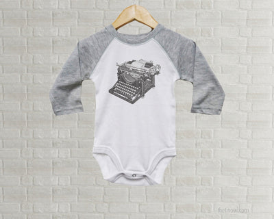Baby Romper - Vintage Typewriter
