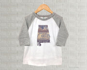Alabama Youth Raglan T-Shirt - Vintage License Plate Art