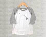 Hawaii Youth Raglan T-Shirt - Vintage License Plate Art