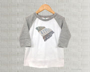 South Carolina Youth Raglan T-Shirt - Vintage License Plate Art