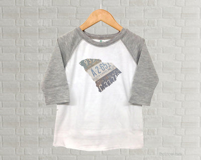 South Carolina Youth Raglan T-Shirt - Vintage License Plate Art