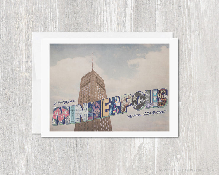 Greeting Card - Minneapolis Minnesota Skyline