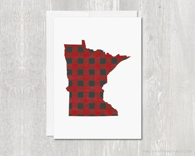 Greeting Card - Minnesota Buffalo Plaid