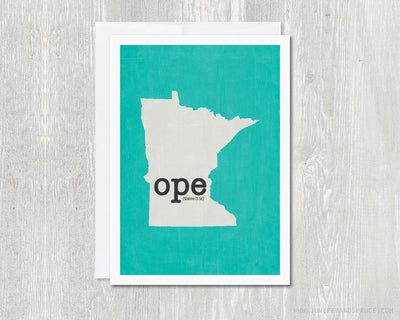 Greeting Card - Minnesota Ope there it is!