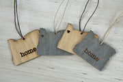 Oregon Outline Ornament | Rustic Wood | Heart Home | Oregon Love | Etched | Laser Cut