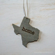 Texas Outline Ornament | Rustic Wood | Heart Home | Texas Love | Etched | Laser Cut