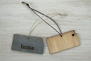 Kansas Outline Ornament | Rustic Wood | Heart Home | Kansas Love | Etched | Laser Cut