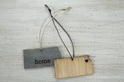 Kansas Outline Ornament | Rustic Wood | Heart Home | Kansas Love | Etched | Laser Cut