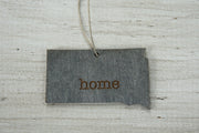 South Dakota Outline Ornament | Rustic Wood | Heart Home | South Dakota Love | Etched | Laser Cut