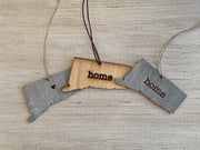 Connecticut Outline Ornament | Rustic Wood | Heart Home | Etched | Laser Cut