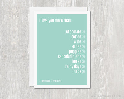 Greeting Card - Introvert's Love Letter